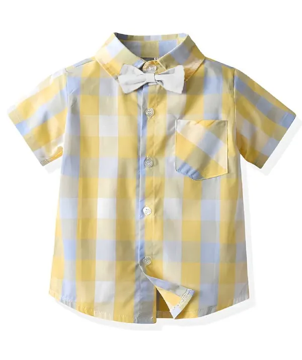 Stylish_Baby_Boy_Party_Wear_Shirt_&_Shorts_Set_With_Suspenders_&_Bow_Tie