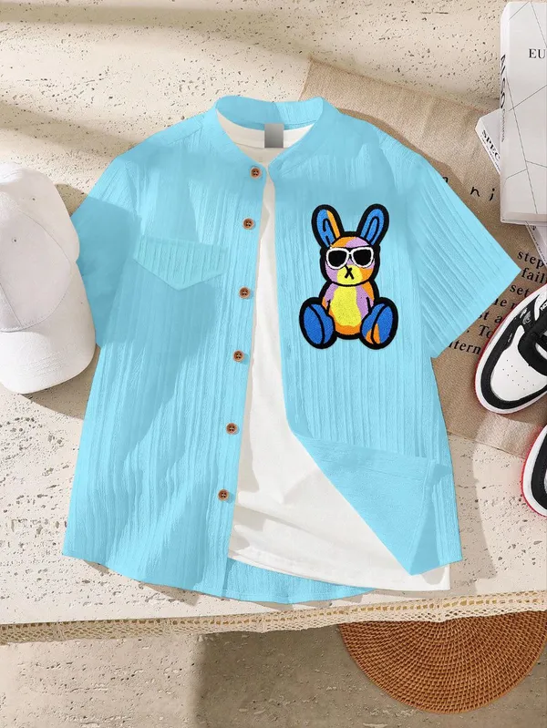 Froquiliz_Boys_Bunny_Patch_Sky_Blue_Shirt