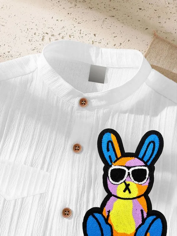 Froquiliz_Boys_Bunny_Patch_White_Shirt
