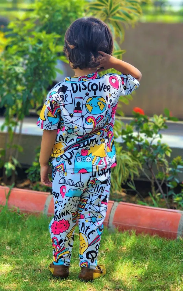 Froquiliz_Boys_Cartoon_Print_T-Shirt_&_Pant_Set