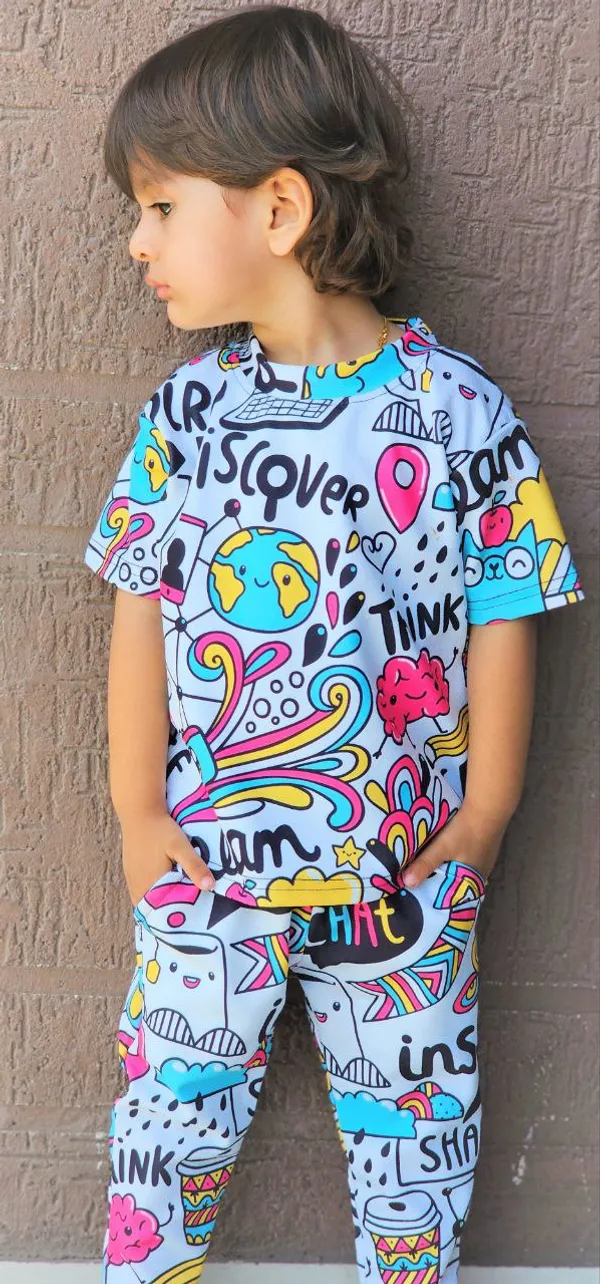 Froquiliz_Boys_Cartoon_Print_T-Shirt_&_Pant_Set