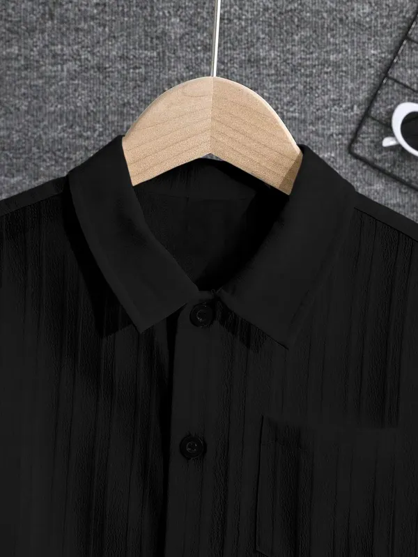 Froquiliz_Boys_Classic_Black_Half_Sleeve_Shirt