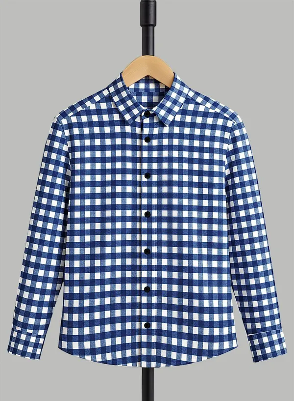 Froquiliz_Boys_Classic_Blue_Checkered_Full_Sleeve_Shirt