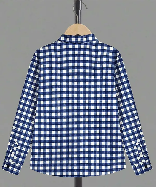 Froquiliz_Boys_Classic_Blue_Checkered_Full_Sleeve_Shirt