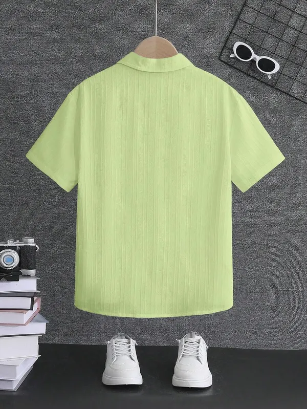 Froquiliz_Boys_Classic_Light_Green_Half_Sleeve_Shirt