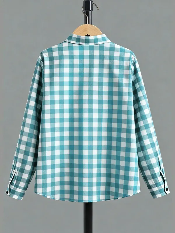 Froquiliz_Boys_Classic_Mint_Green_Checked_Full_Sleeve_Shirt