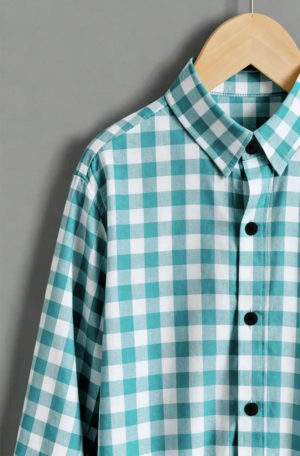 Froquiliz_Boys_Classic_Mint_Green_Checked_Full_Sleeve_Shirt