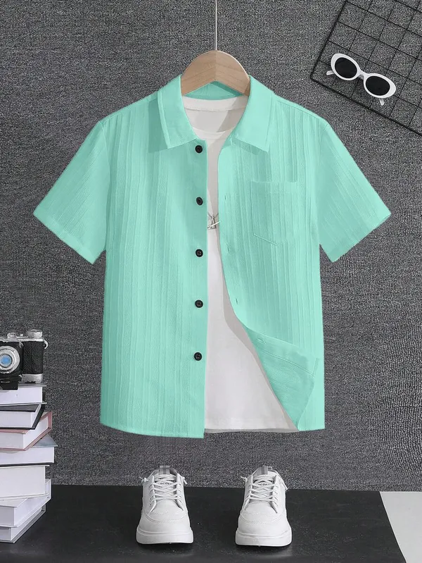 Froquiliz_Boys_Classic_Mint_Green_Half_Sleeve_Shirt