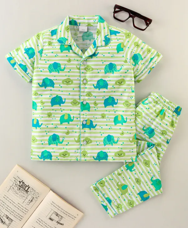 Froquiliz_Boys_Elephant_Print_Night_Suit_Set