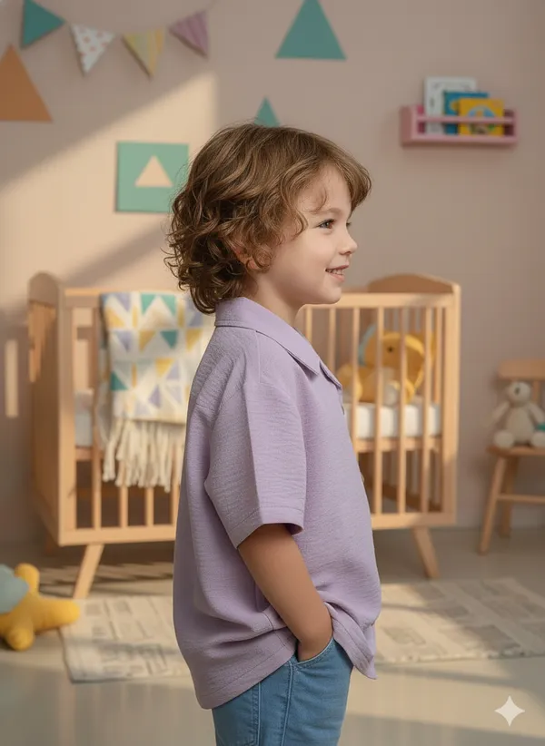 Froquiliz_Boys_Lavender_Half_Sleeve_Shirt