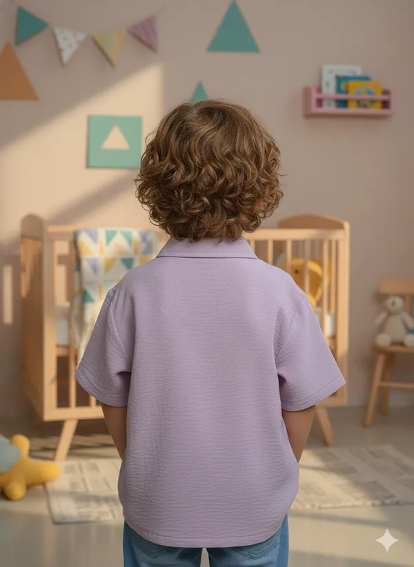 Froquiliz_Boys_Lavender_Half_Sleeve_Shirt