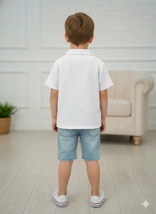 Froquiliz_Boys_Solid_White_Half_Sleeve_Shirt