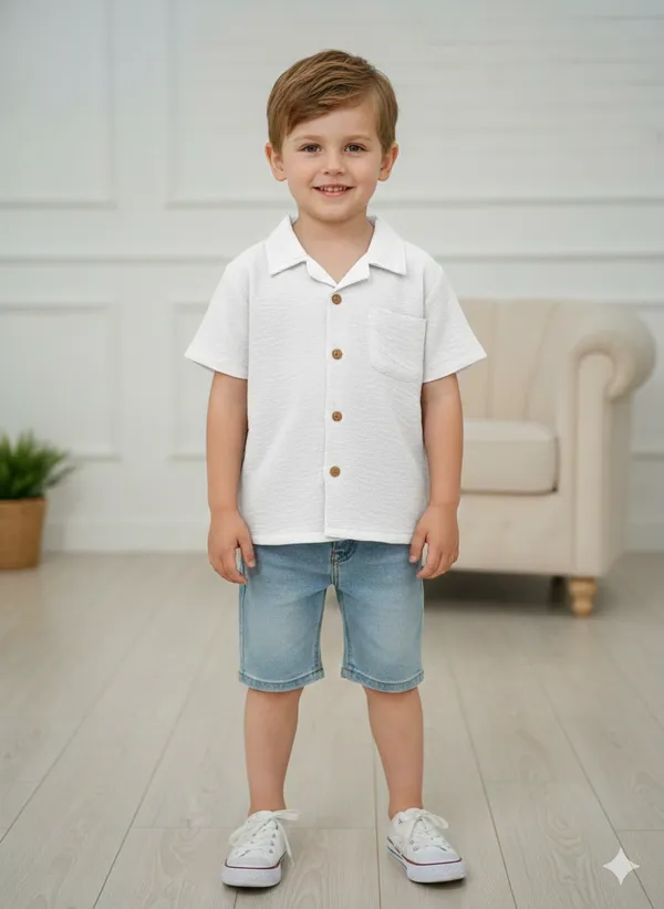 Froquiliz_Boys_Solid_White_Half_Sleeve_Shirt