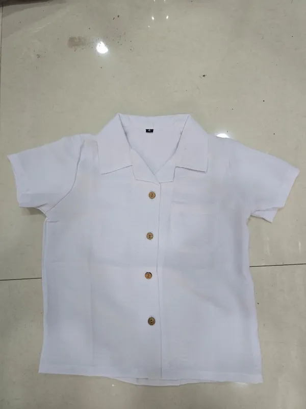 Froquiliz_Boys_Solid_White_Half_Sleeve_Shirt