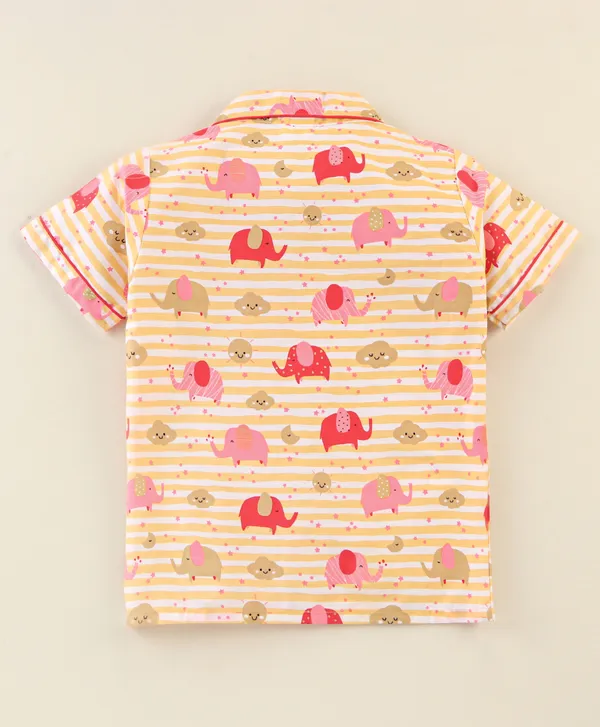 Froquiliz_Boys_Yellow_Elephant_Print_Cotton_Night_Suit_Set
