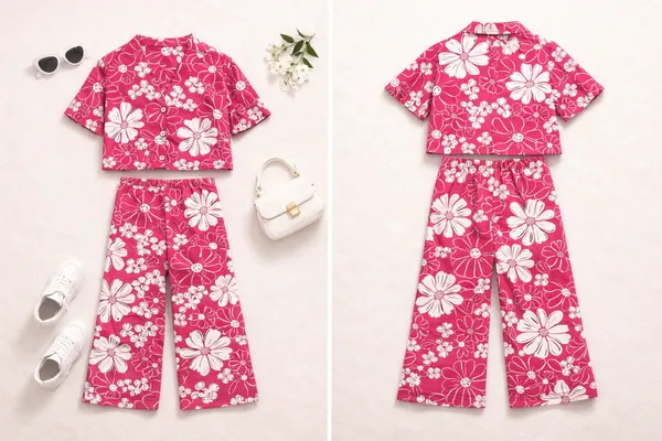 Girls_Pink_Floral_Printed_Shirt_&_Wide_Leg_Pants_Co-Ord_Set