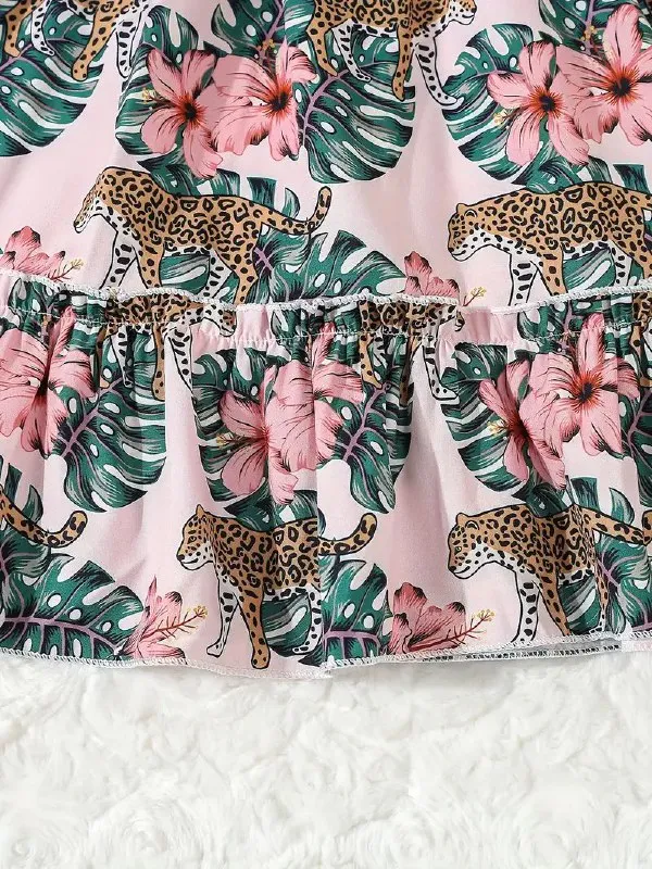 Girls'_Floral_Leopard_Print_Smocked_Puff_Sleeve_Midi_Dress_|_Summer_Casual_Party_Wear_Frock_for_Kids_|_Stylish_Girls_Floral_Puff_Sleeve_Midi_Frock_with_Smocked_Bodice_|_Girls_Summer_Midi_Dress