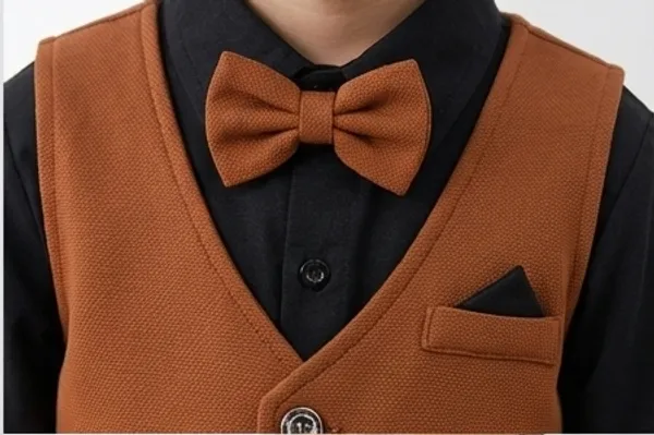 Kids_Boys_Stylish_3-Piece_Formal_Suit_Set_with_Bow_Tie_(Brown_&_Black)