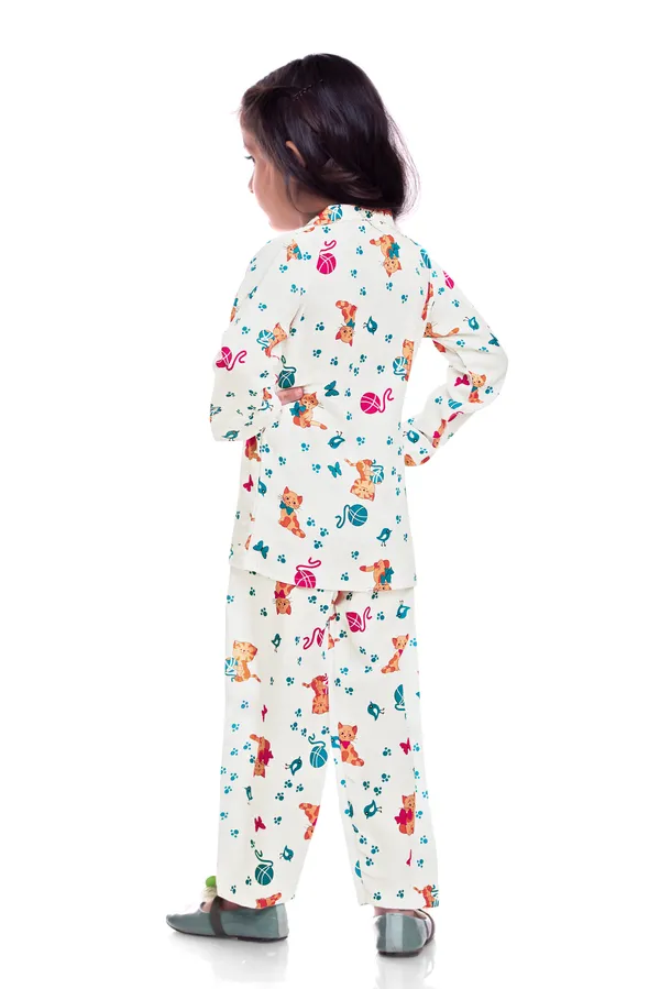Kids_Girls_Cotton_Night_Suit_?_Cute_Cat_Print_Full_Sleeves_Pajama_Set_(White)