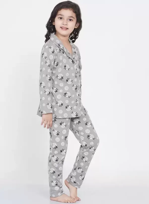Kids_Girls_Cotton_Night_Suit_?_Grey_Polka_&_Bunny_Print_Full_Sleeves_Pajama_Set