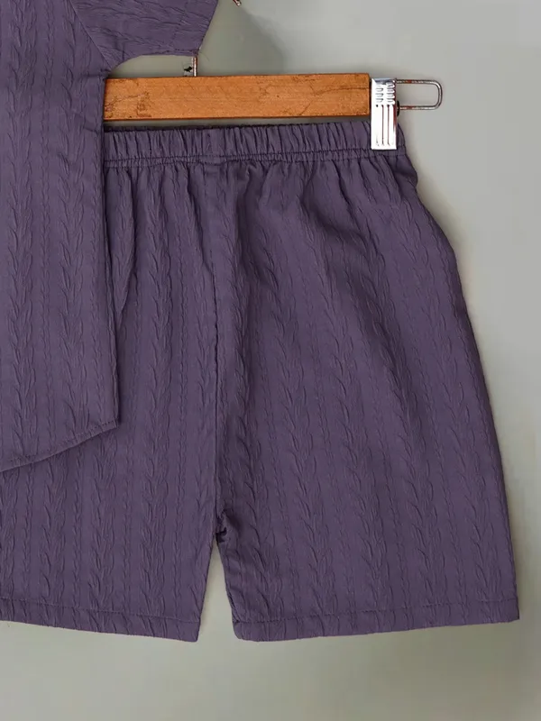 Kids_Solid_Purple_Shirt_&_Shorts_Co-Ord_Set