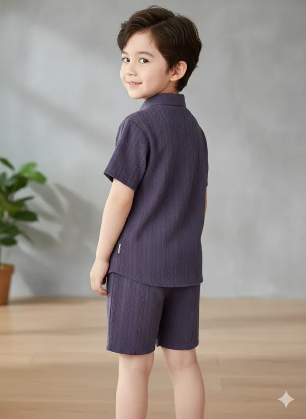 Kids_Solid_Purple_Shirt_&_Shorts_Co-Ord_Set