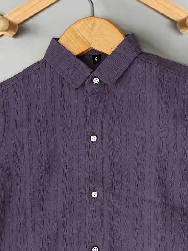 Kids_Solid_Purple_Shirt_&_Shorts_Co-Ord_Set