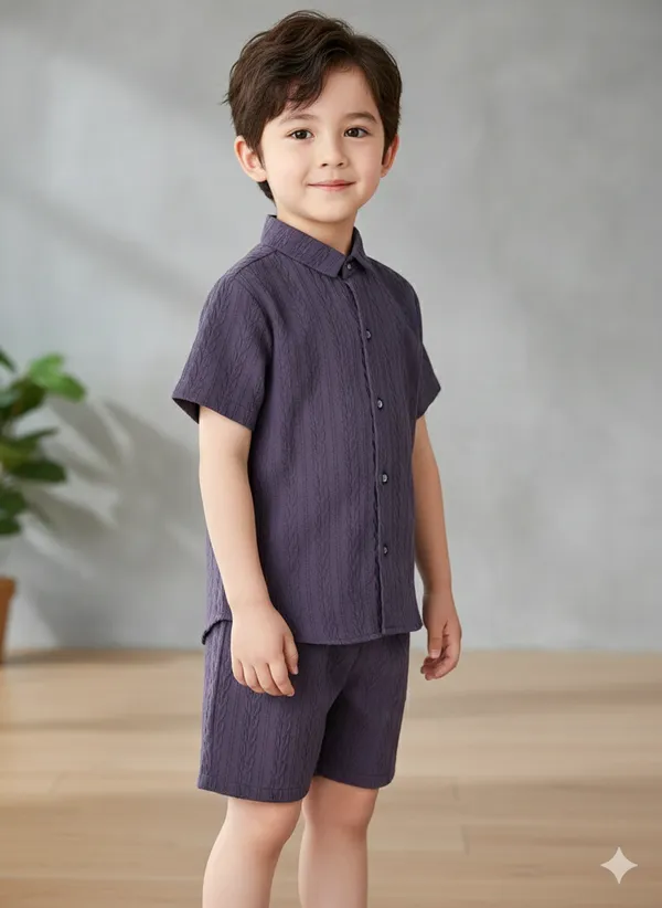 Kids_Solid_Purple_Shirt_&_Shorts_Co-Ord_Set
