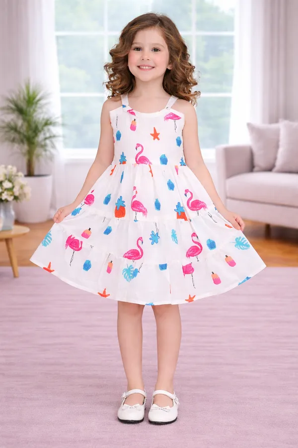 Tropical_Flamingo_Print_Layered_Flare_Dress_for_Girls