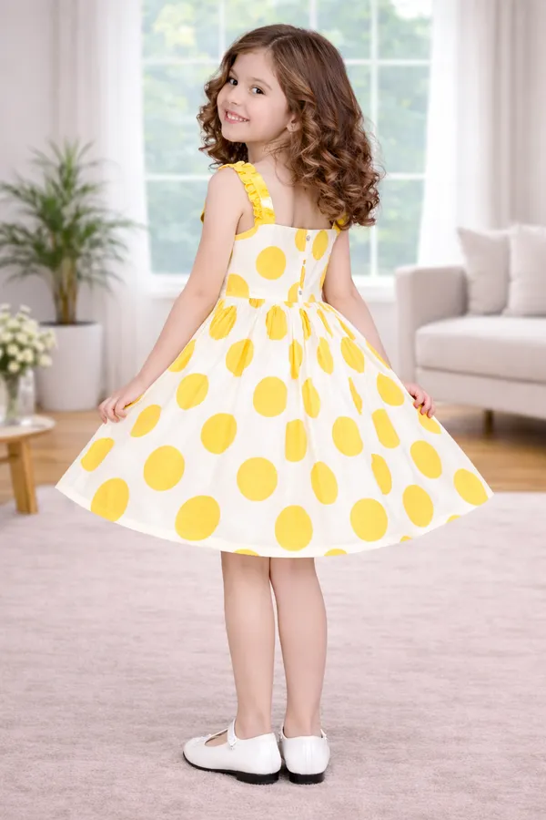 Sunny_Yellow_Polka_Dot_Bow_Flare_Dress_for_Girls