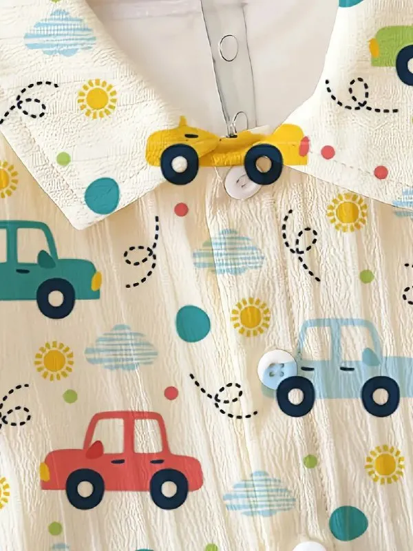 Unisex_Cotton_Co-ord_Set_with_Car_Print_|_Summer_Half_Sleeve_Shirt_and_Shorts_Set_|Kids_Casual_Shirt_&_Shorts_|_Cotton_Half_Sleeve_Shirt_&_Shorts_|_Baby_Boy_Girl_Co-ord_Set