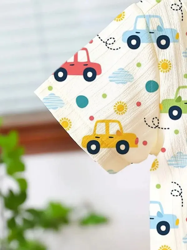 Unisex_Cotton_Co-ord_Set_with_Car_Print_|_Summer_Half_Sleeve_Shirt_and_Shorts_Set_|Kids_Casual_Shirt_&_Shorts_|_Cotton_Half_Sleeve_Shirt_&_Shorts_|_Baby_Boy_Girl_Co-ord_Set