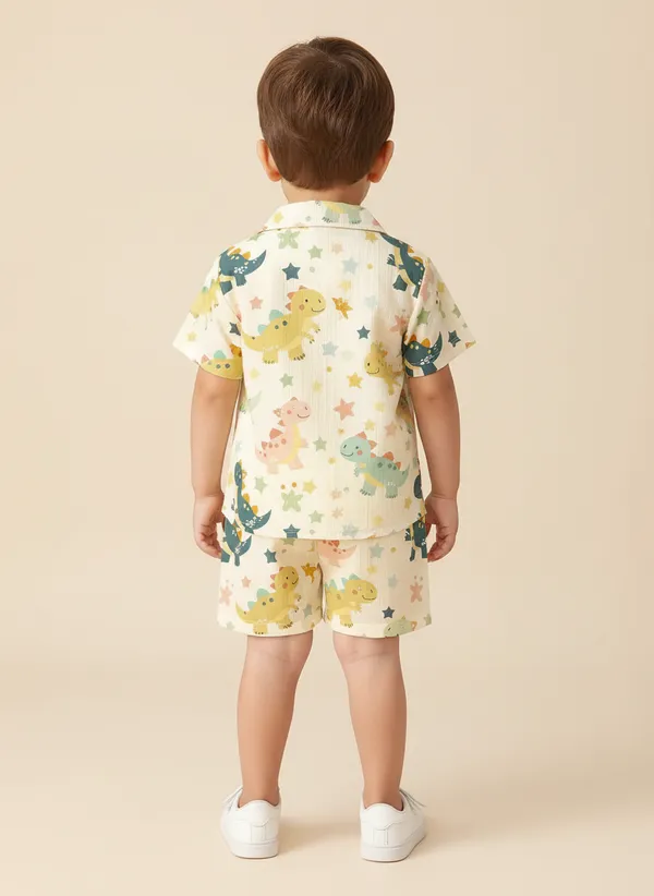 Unisex_Cotton_Co-ord_Set_with_Dinosaur_Print_Print_|_Summer_Half_Sleeve_Shirt_and_Shorts_Set_|Kids_Casual_Shirt_&_Shorts_|_Cotton_Half_Sleeve_Shirt_&_Shorts_|_Baby_Boy_Girl_Co-ord_Set