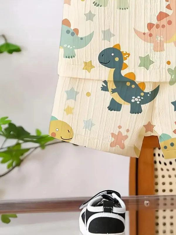 Unisex_Cotton_Co-ord_Set_with_Dinosaur_Print_Print_|_Summer_Half_Sleeve_Shirt_and_Shorts_Set_|Kids_Casual_Shirt_&_Shorts_|_Cotton_Half_Sleeve_Shirt_&_Shorts_|_Baby_Boy_Girl_Co-ord_Set