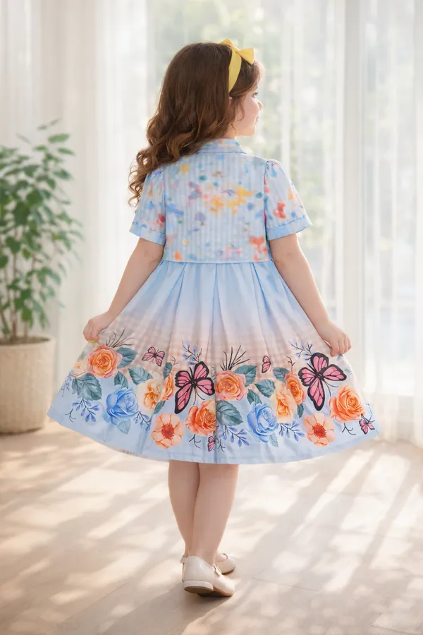 Blue_Blossom_Butterfly_Print_Girls_Dress