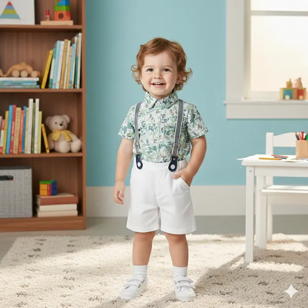 Stylish_Baby_Boy_Party_Wear_Shirt_&_Shorts_Set_With_Suspenders_&_Bow_Tie