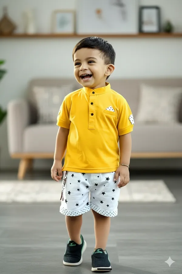 Trendy_Boys_Fashion_Combo_Set_(Camo_Jogger_+_Yellow_Polo_Shorts)