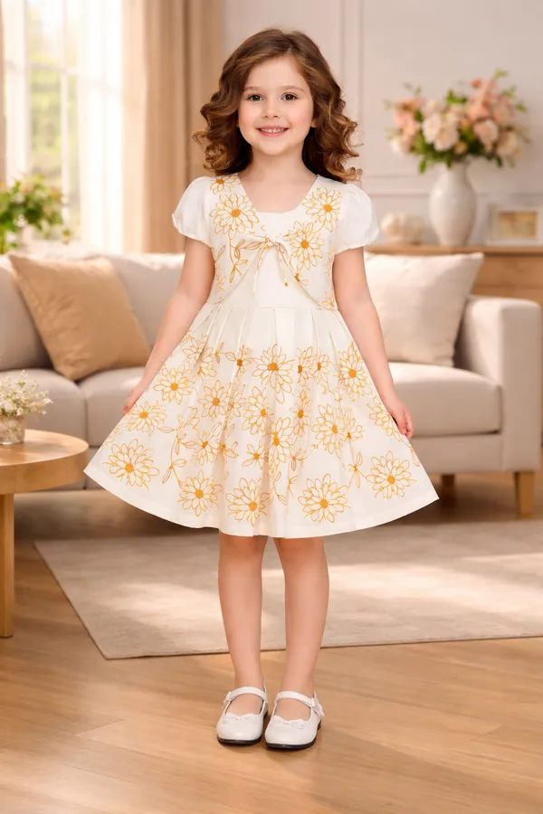 Sunshine_Daisy_Printed_Girls_Dress