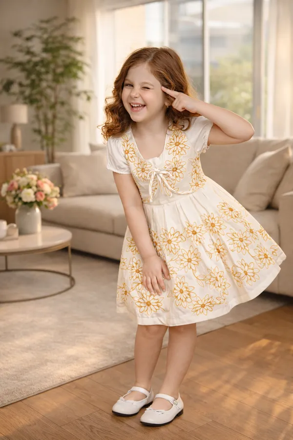 Sunshine_Daisy_Printed_Girls_Dress