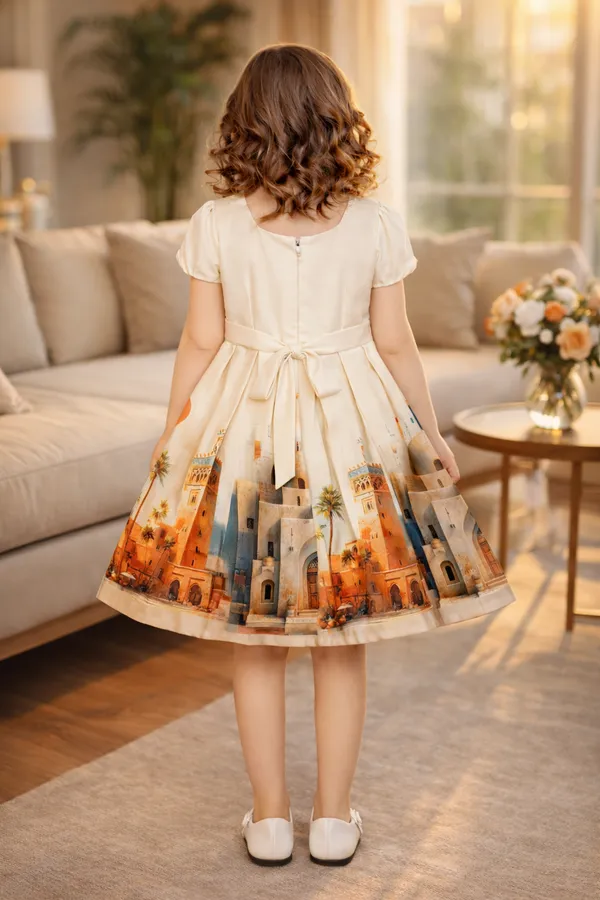 Elegant_Castle_Print_Party_Dress