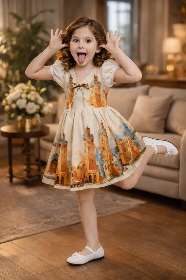 Elegant_Castle_Print_Party_Dress