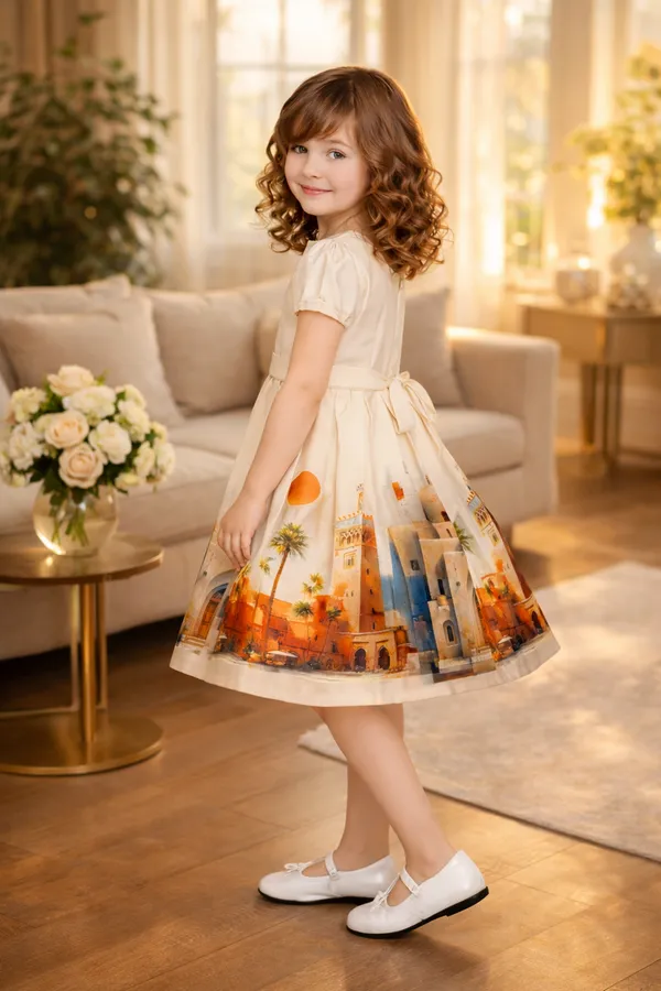 Elegant_Castle_Print_Party_Dress