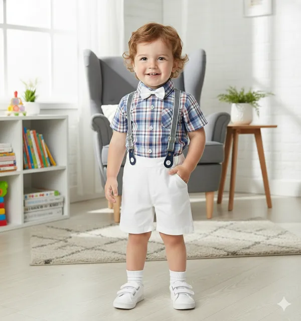 Stylish_Baby_Boy_Party_Wear_Shirt_&_Shorts_Set_With_Suspenders_&_Bow_Tie