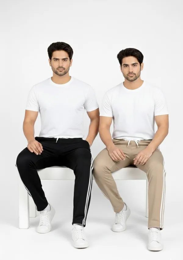 Pack_of_2_Mens_Solid_White_T-Shirt_with_Side_Stripe_Track_Pant