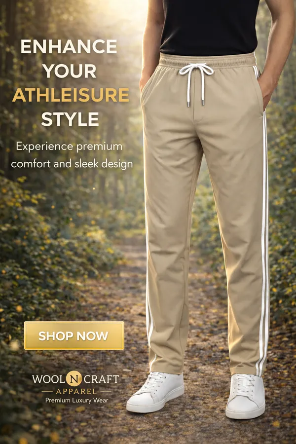 Cream_Solid_Striped_Track_Pants_For_Men