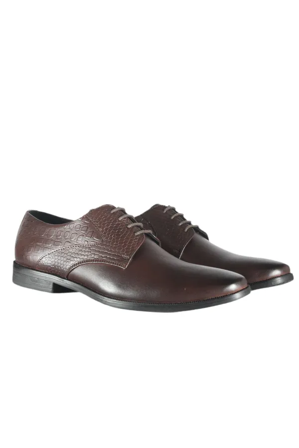 Brown_Embossed_Pattern_Leather_Derby_For_Men