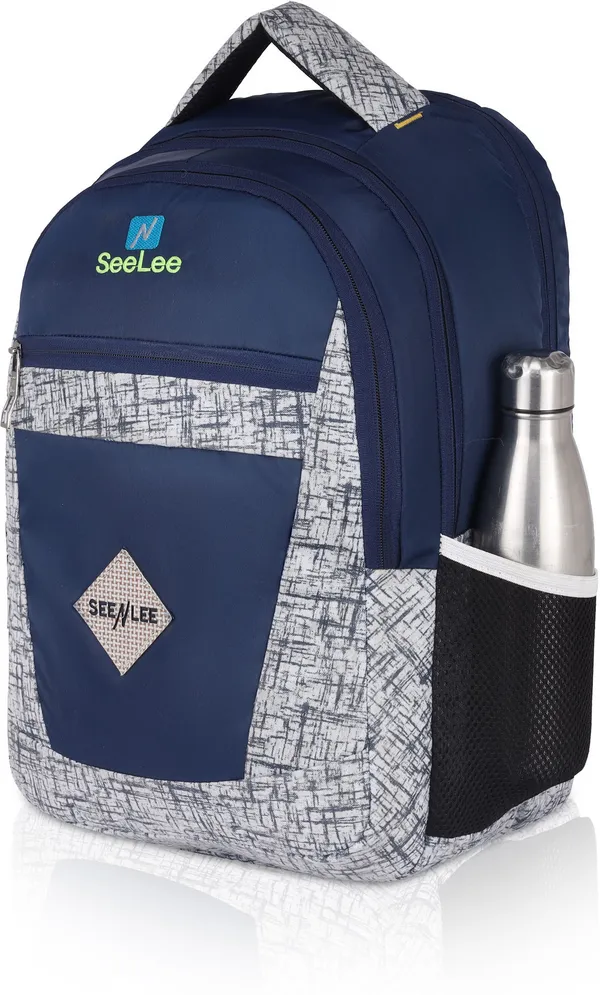 Navy_Blue_Premium_Polyester_,_Nylon_&_Pu_Backpack_For_Men_&_Women