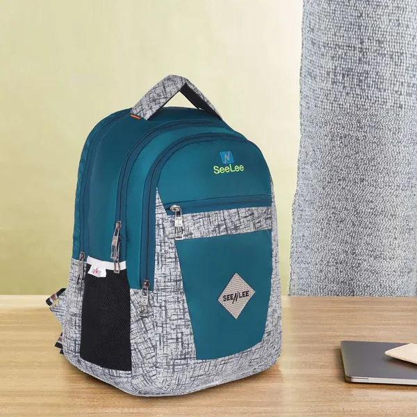 Sky_Blue_Premium_Polyester_,_Nylon_&_Pu_Backpack_For_Men_&_Women