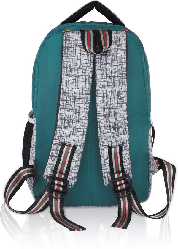 Teal_Blue_Premium_Polyester_,_Nylon_&_Pu_Backpack_For_Men_&_Women