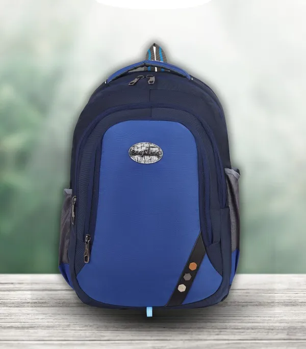 Blue_Premium_Polyester_&_Pu_Backpack_For_Women